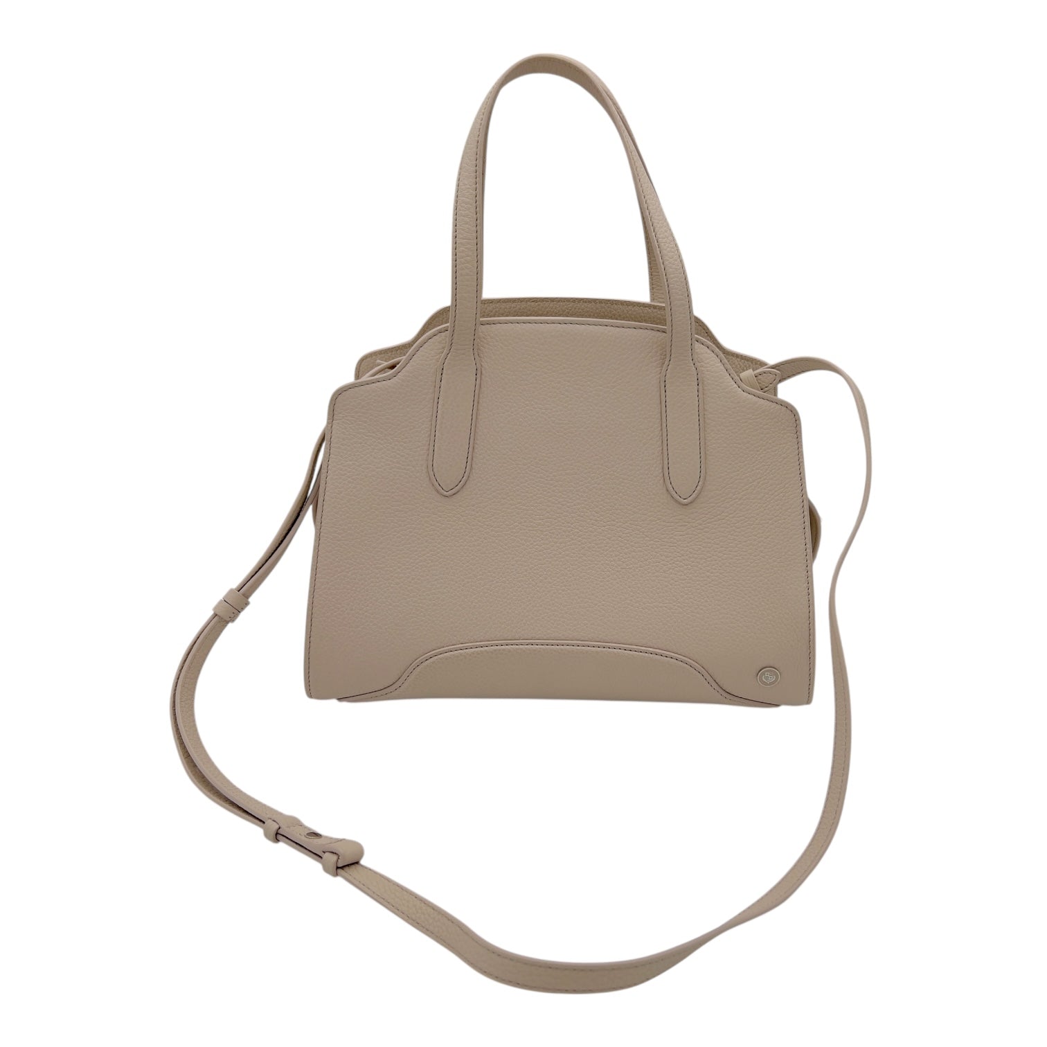 Sesia Top Handle Bag Ecru white in Calfskin, Silver hardware - Image 8
