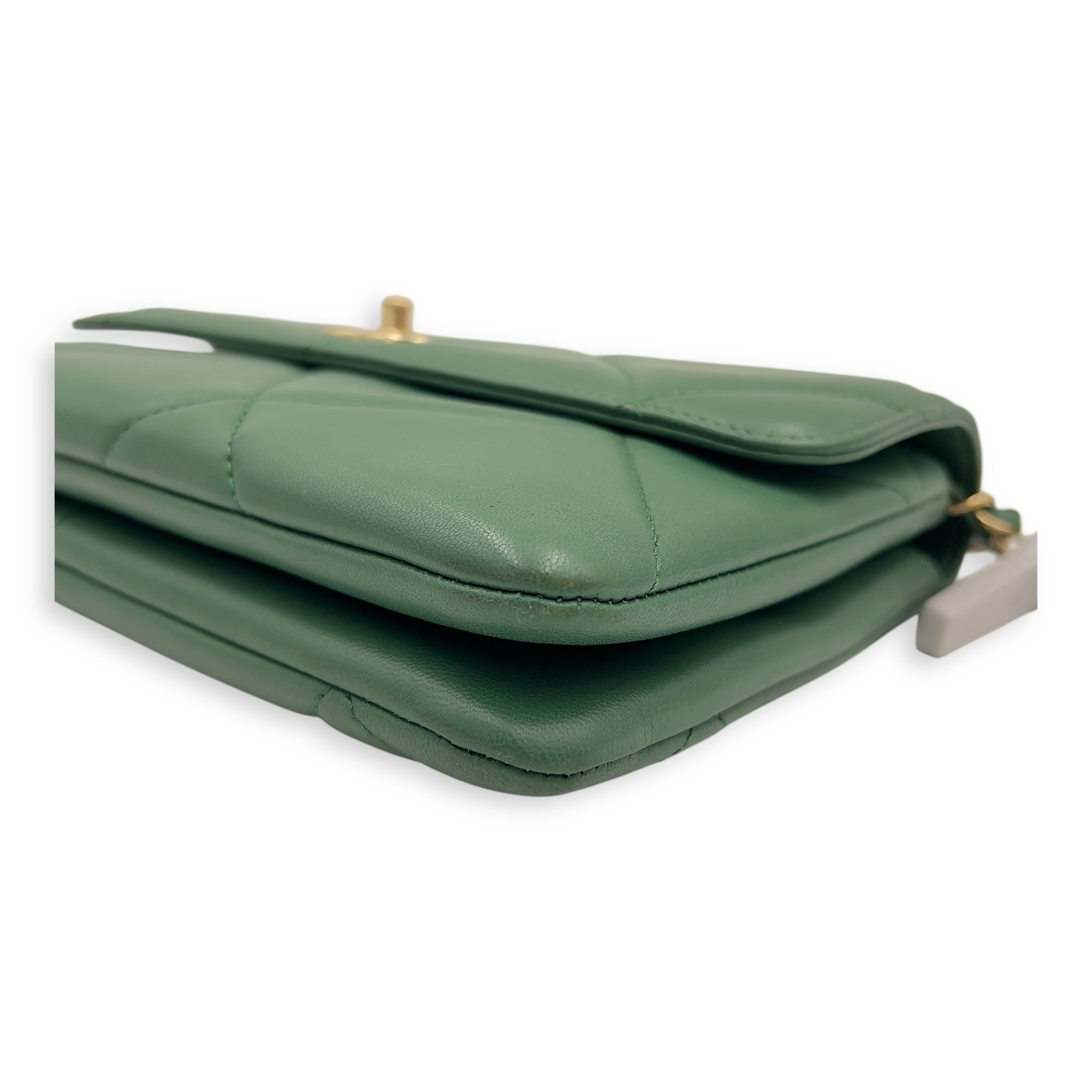 Trendy CC Black Top Handle Bag in Calfskin, Gold hardware - Image 8