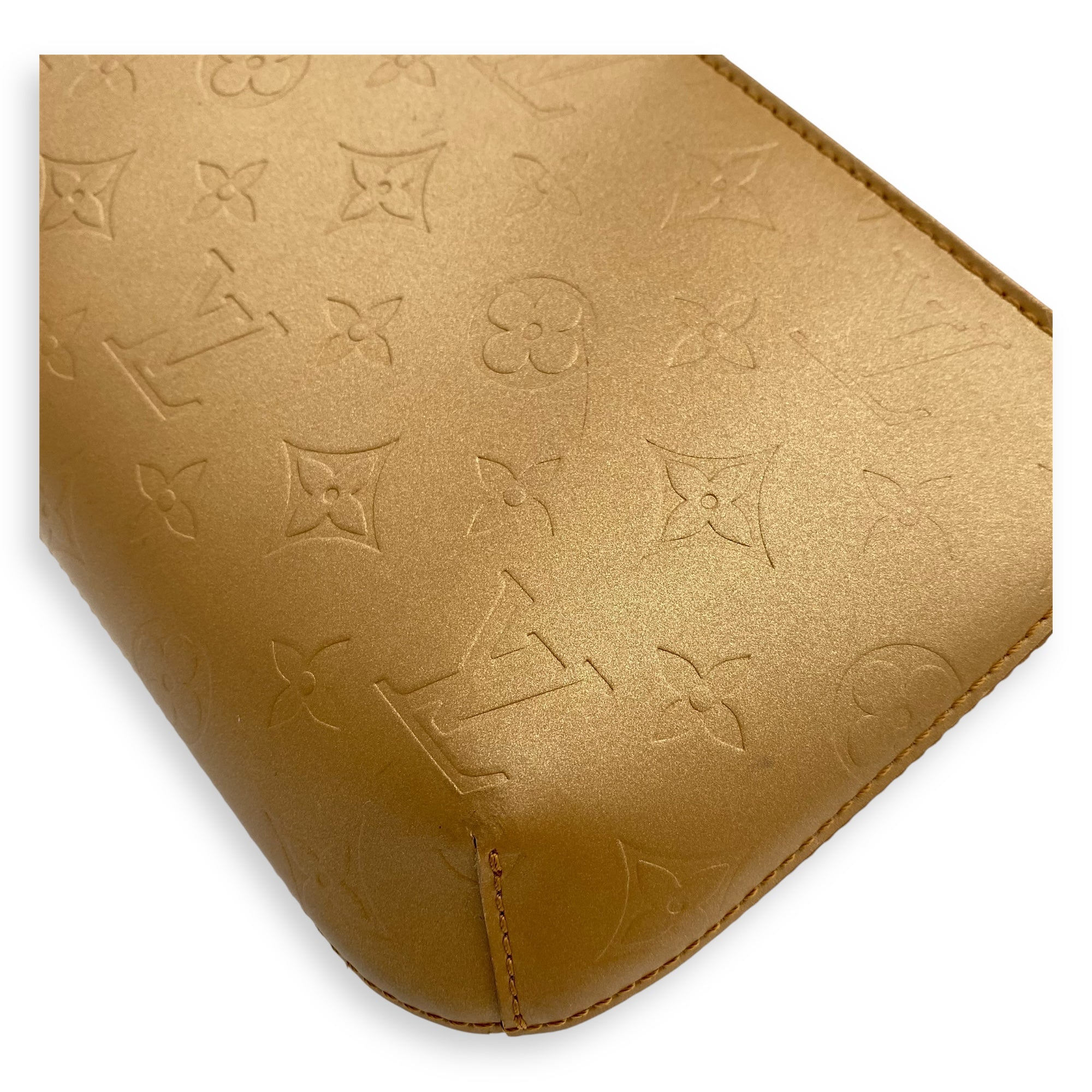 Mat Fowler Shoulder Bag Gold in Calfskin, Silver hardware - Image 13