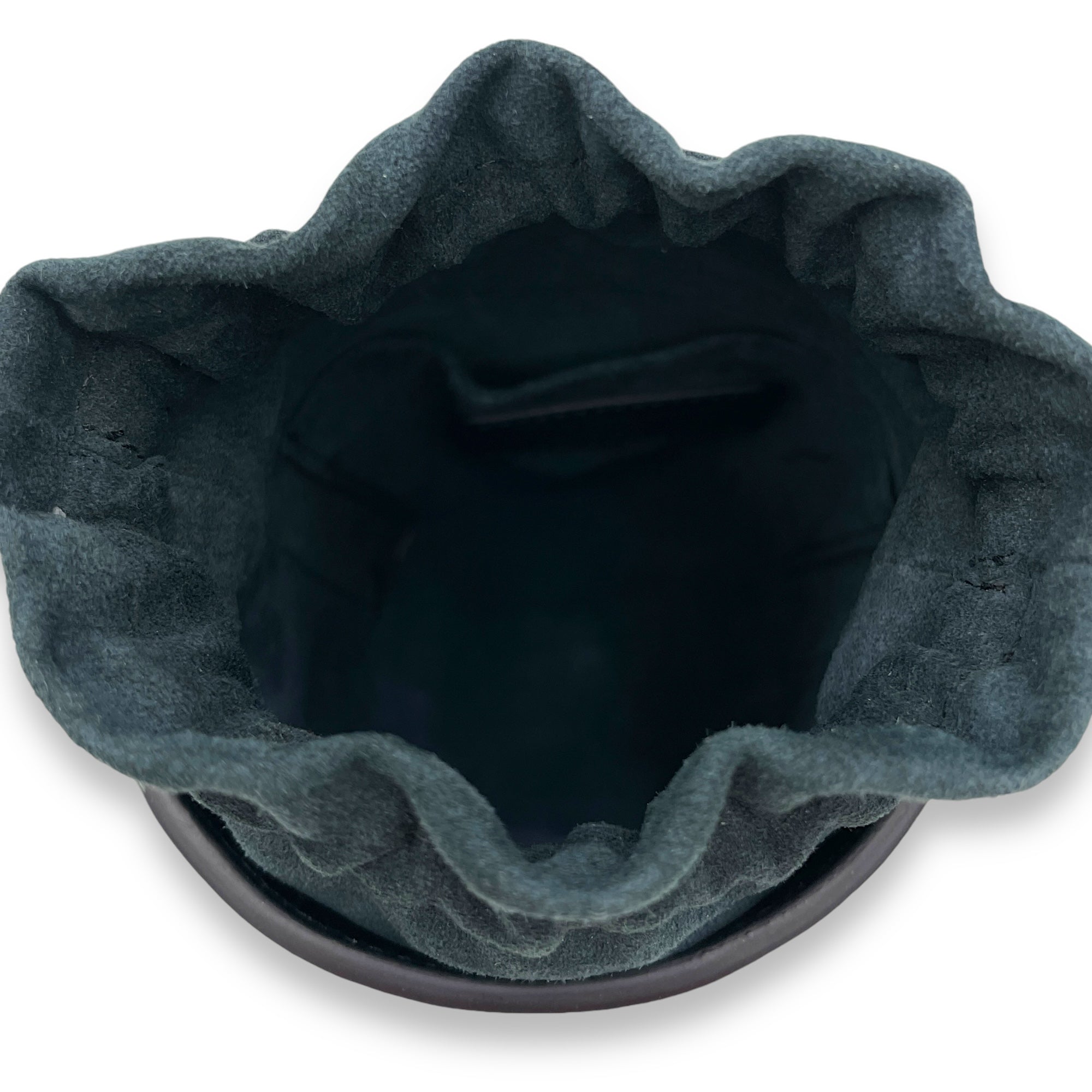 Vibe Micro Brown Bucket Bag in Calfskin, Gold hardware - Image 12