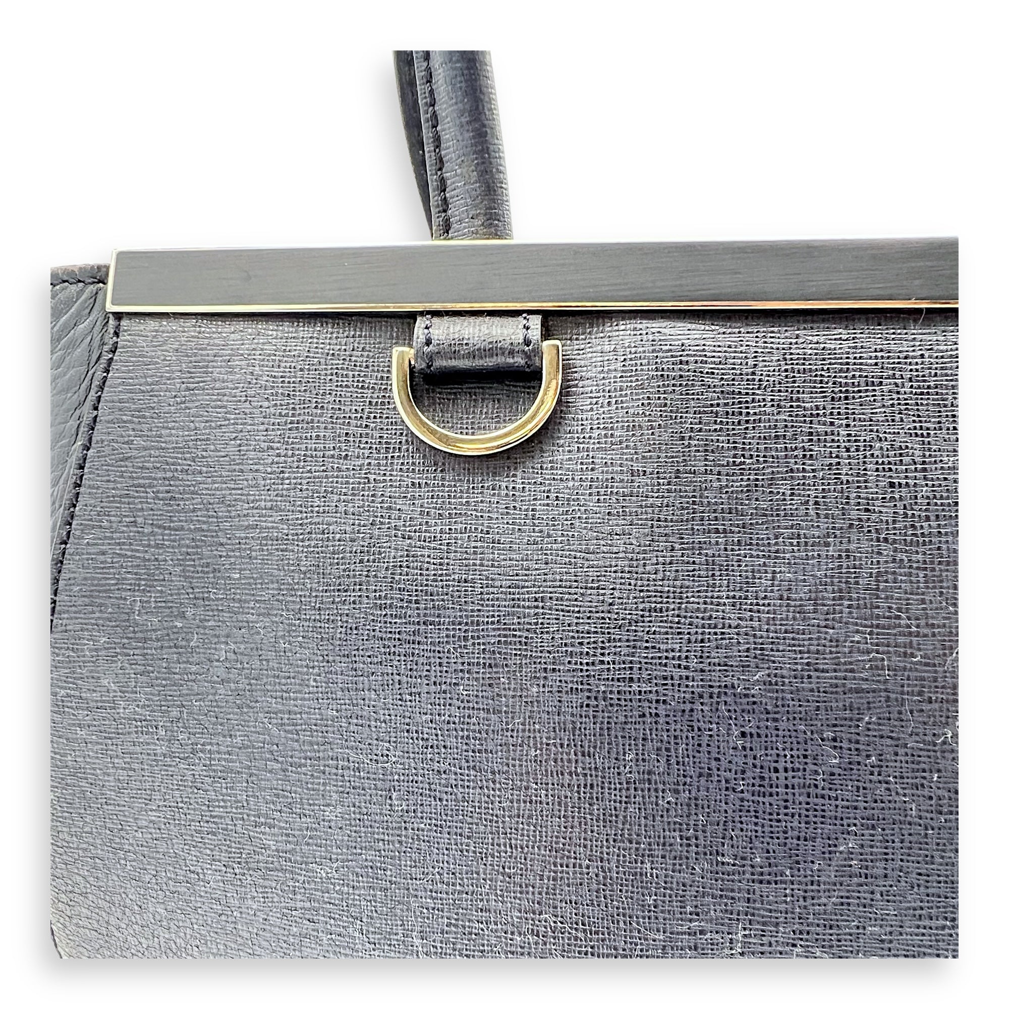 2Jours Blue Top Handle Bag in Calfskin, Silver hardware - Image 12