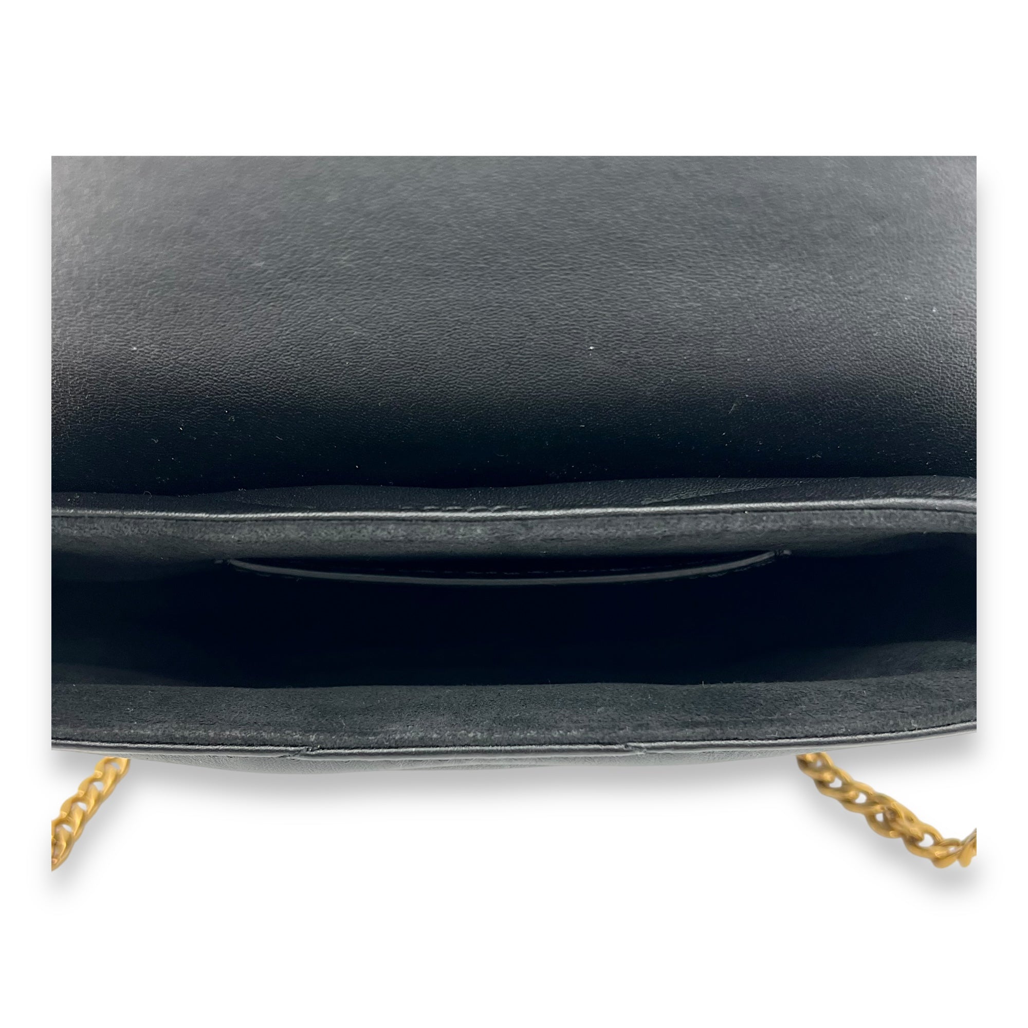 New Wave Crossbody Bag Black in Calfskin, Gold hardware - Image 7