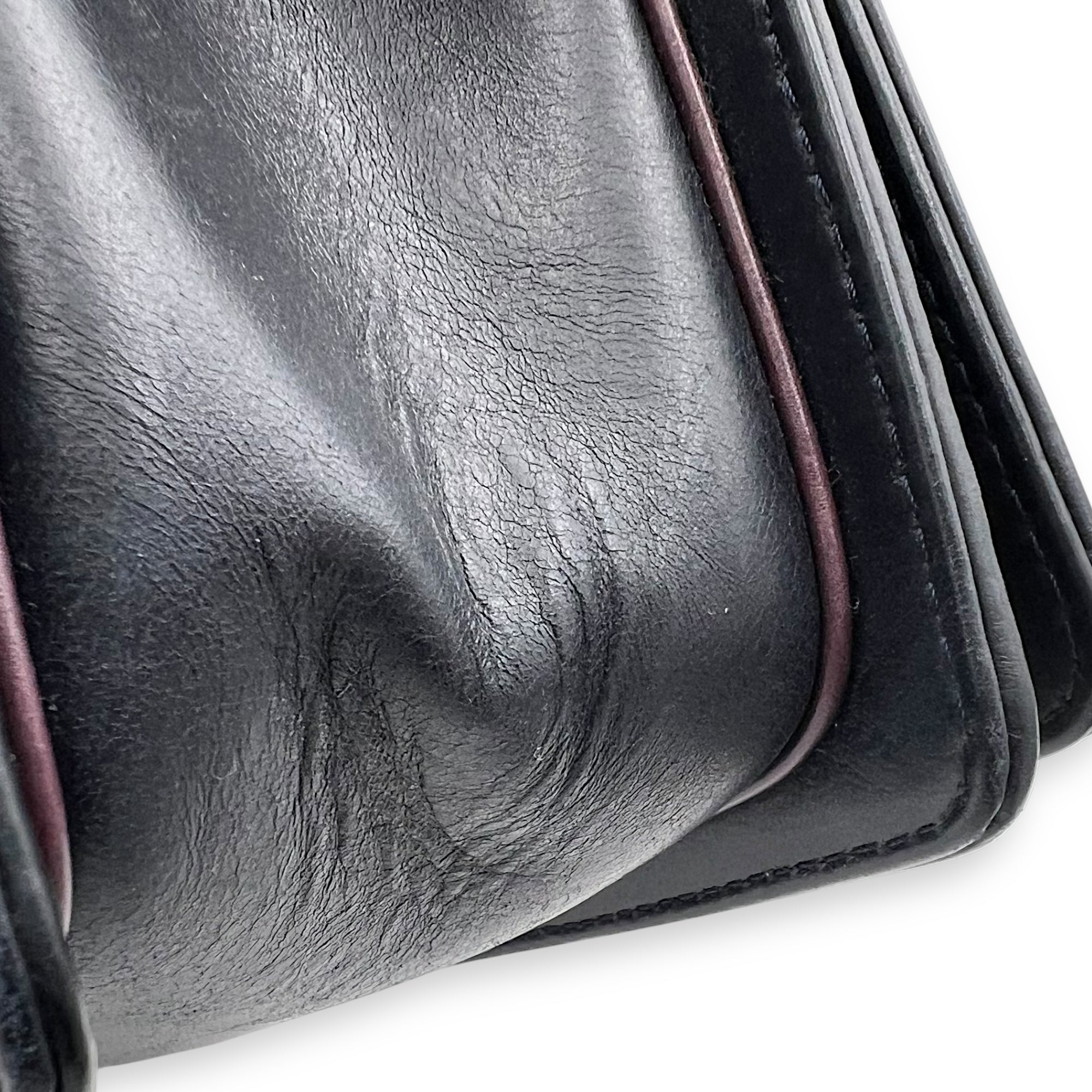 Boy Medium Blue Shoulder Bag in Lambskin, Ruthenium hardware - Image 14