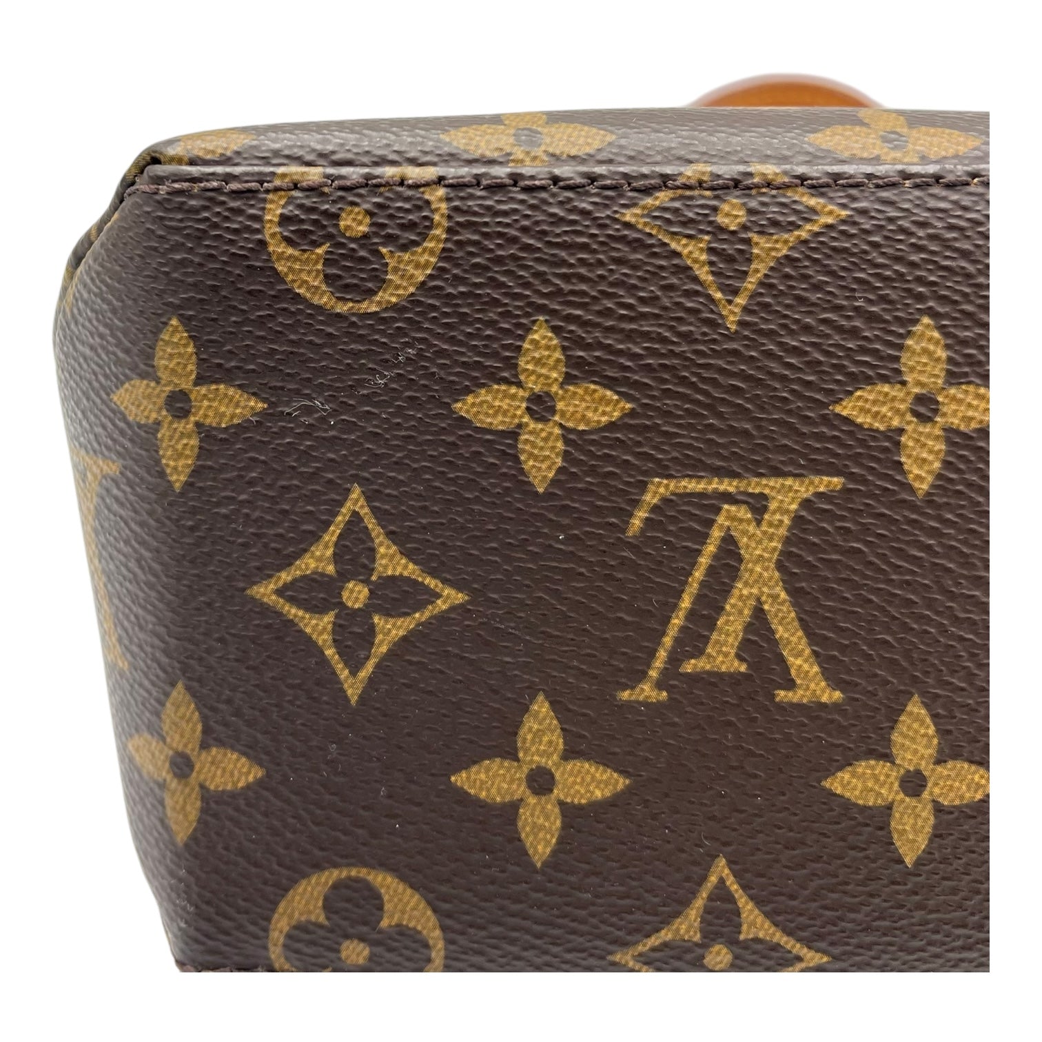 Marignan Top Handle Bag Brown in Monogram Coated Canvas, Gold hardware - Image 8