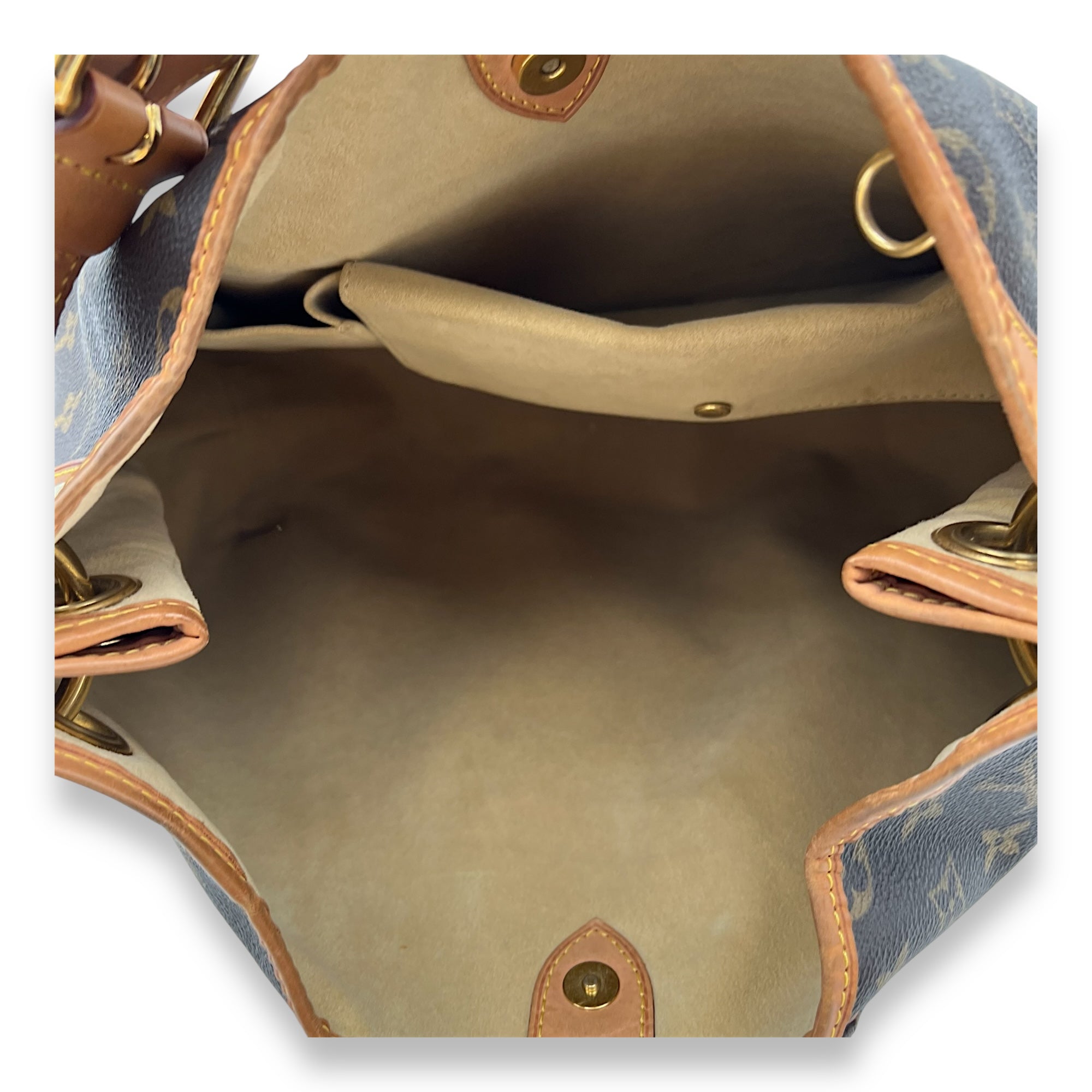 Galleria Shoulder Bag PM Brown in Monogram Coated Canvas, Gold hardware - Image 10