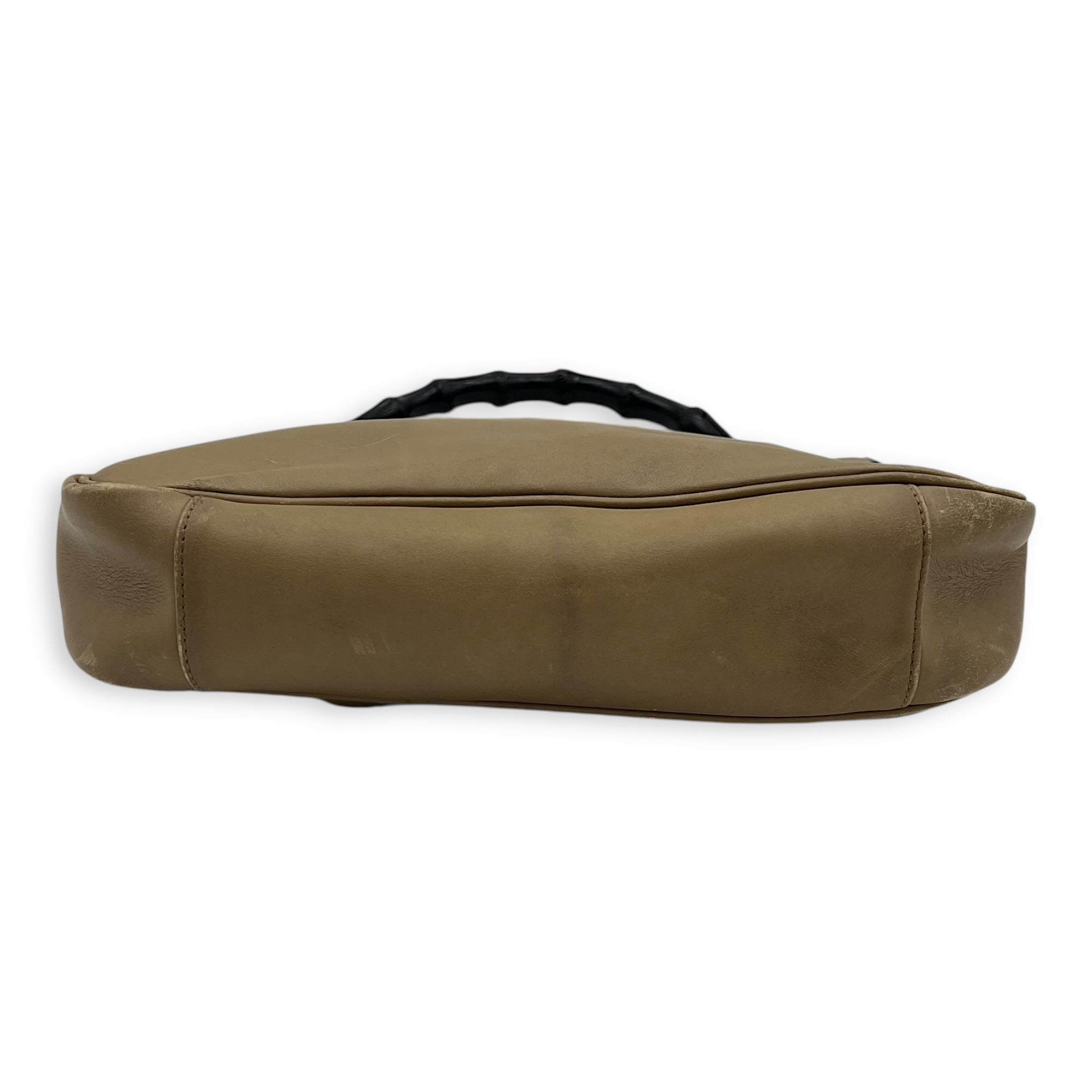 Bamboo Top Handle Bag Beige in Calfskin, Silver hardware - Image 6