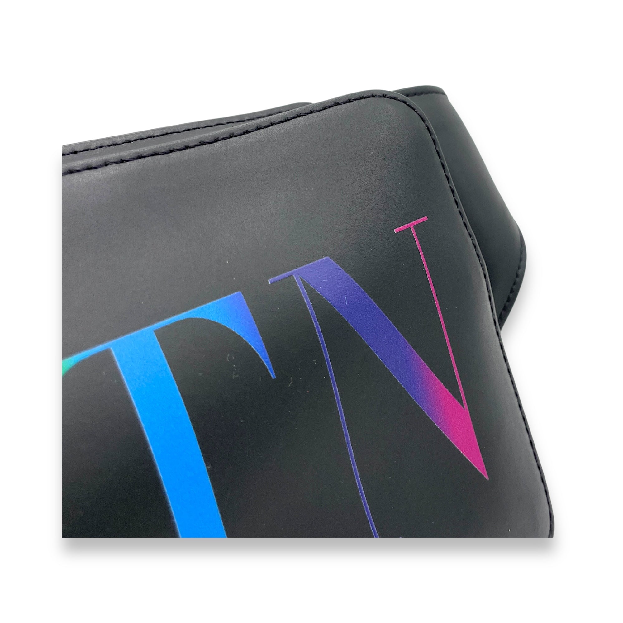 VLTN Black Belt Bag in Calfskin, Silver hardware - Image 10