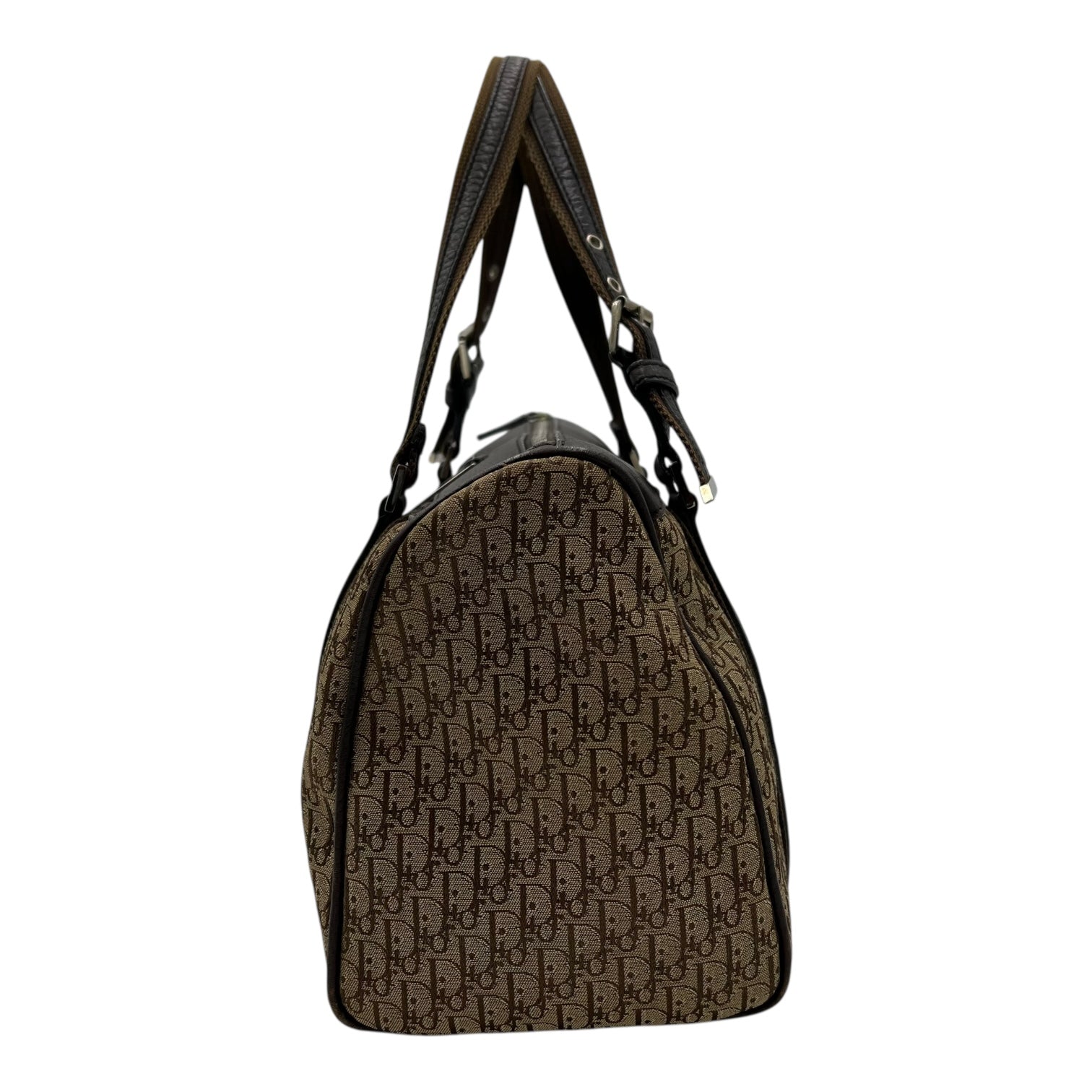Trotteur Shoulder Bag Brown in Canvas, Silver hardware - Image 5
