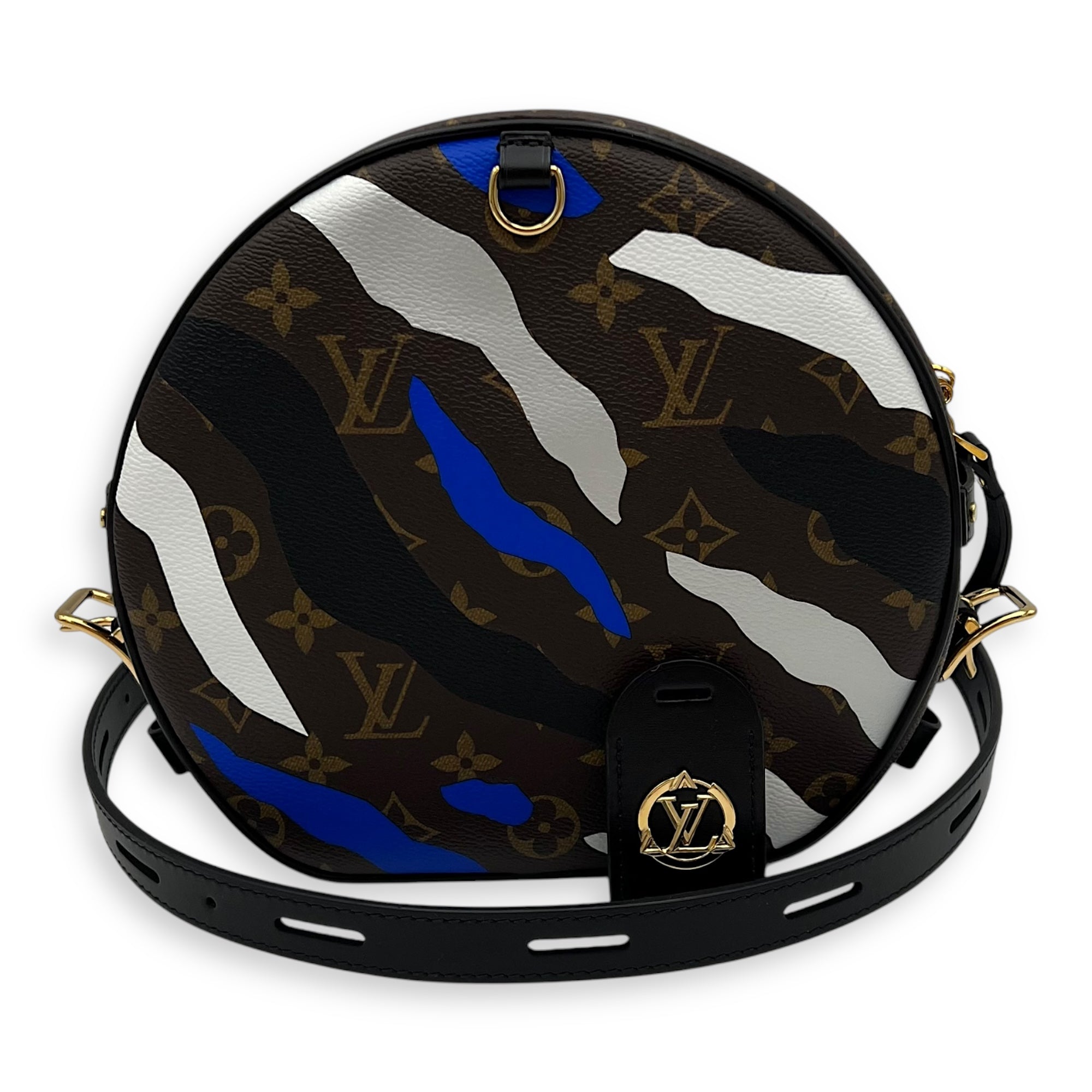 X LOL Boite Chapeau Souple MM Brown Crossbody Bag in Monogram Coated Canvas, Gold hardware - Image 8