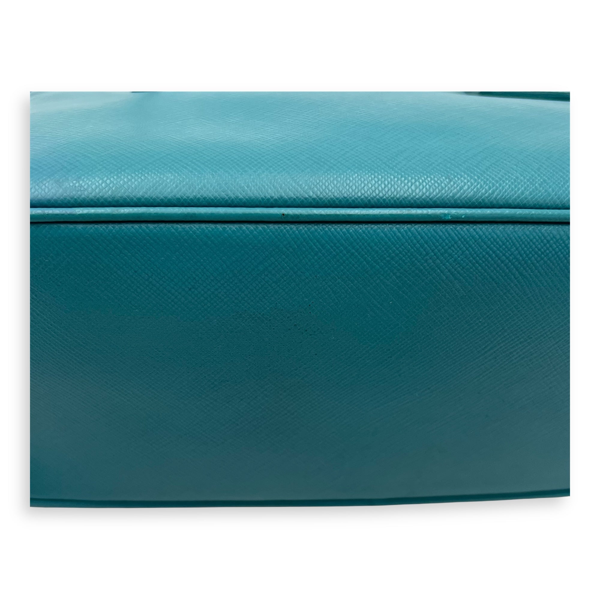Galleria Top Handle Bag Blue in Saffiano Leather, Gold hardware - Image 13