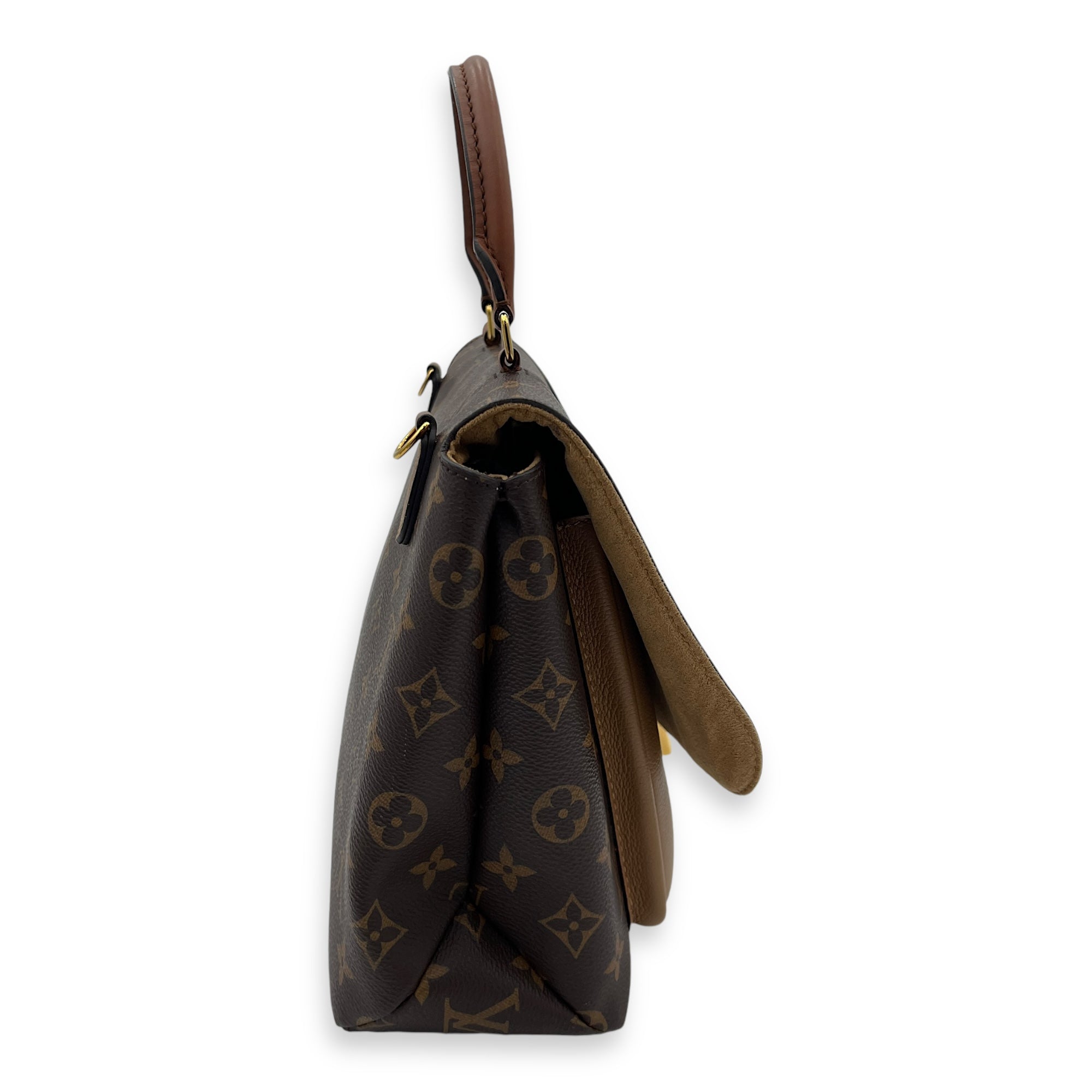 Marignan Top Handle Bag Brown in Monogram Coated Canvas, Gold hardware - Image 4