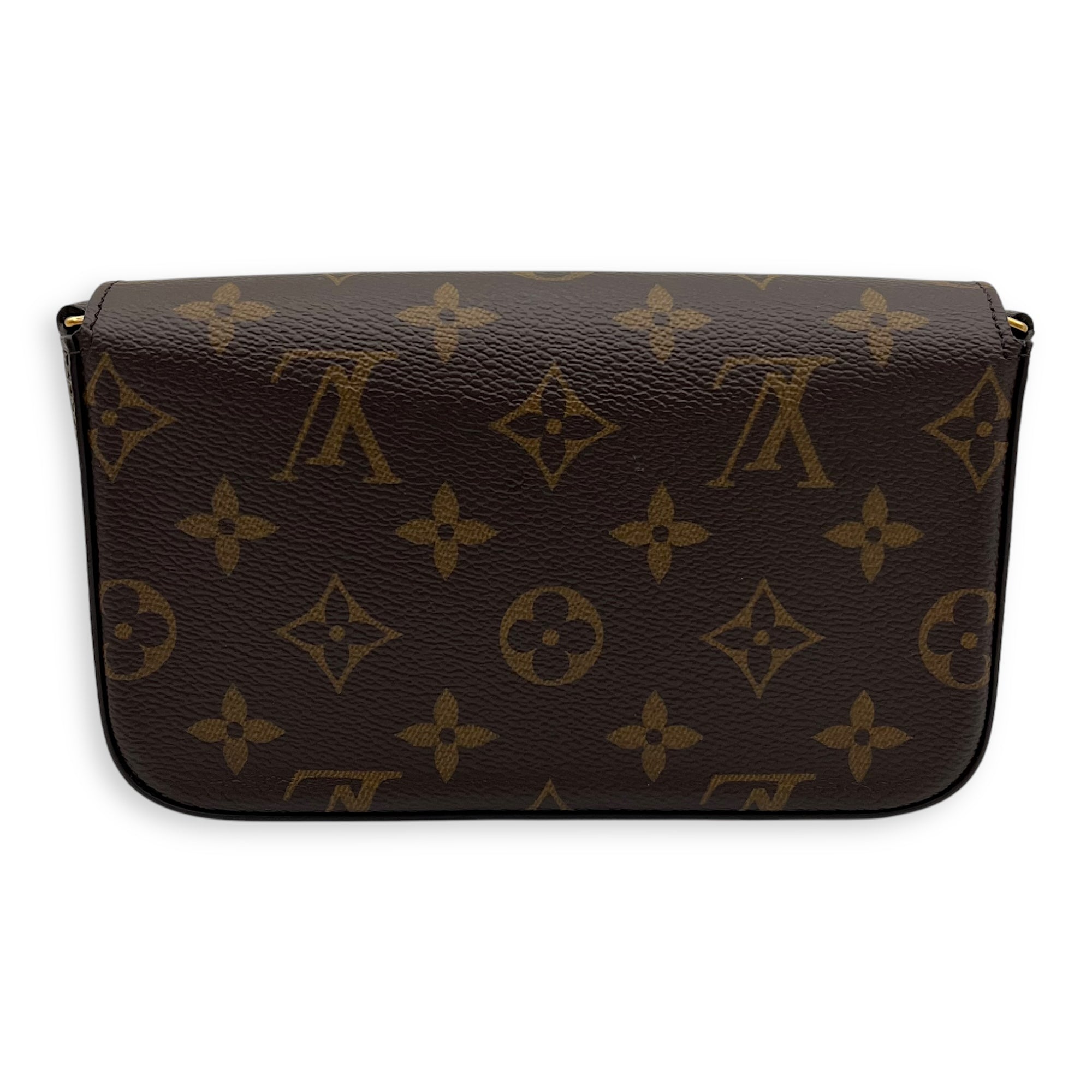 Felicie Strap & Go Brown Crossbody Bag in Monogram Coated Canvas, Gold hardware - Image 3