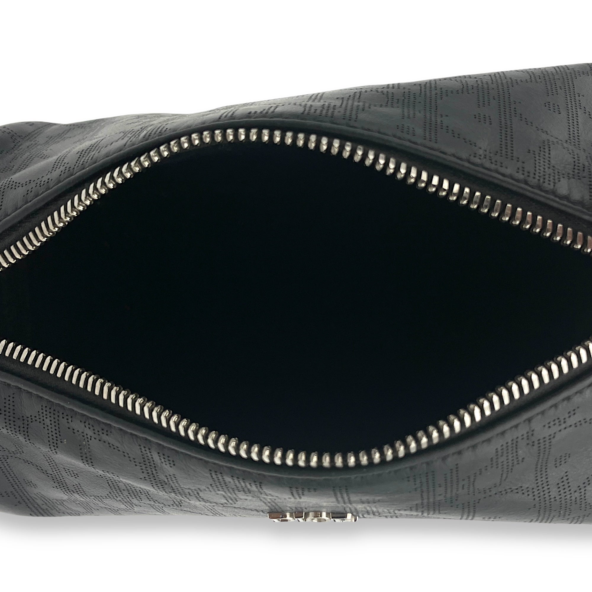 Roller Crossbody Bag Black in Calfskin, Silver hardware - Image 12