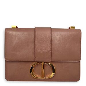 30 Montaigne Medium Shoulder bag in Calfskin, Gold Hardware