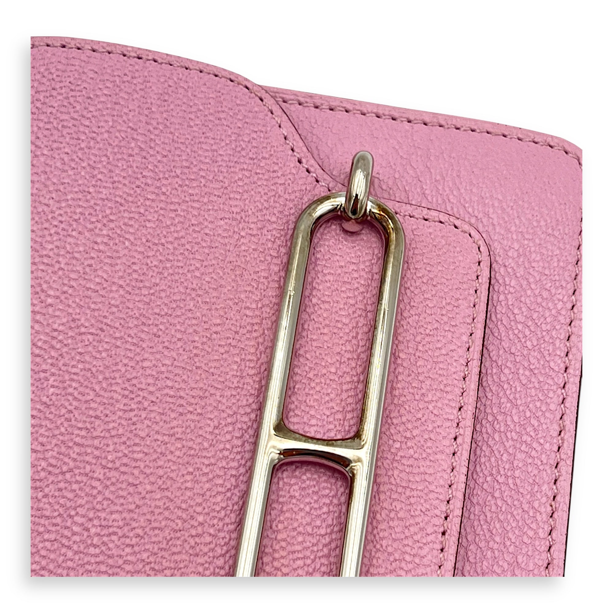 Roulis Slim Pink in Chevre Leather, Palladium hardware - Image 7
