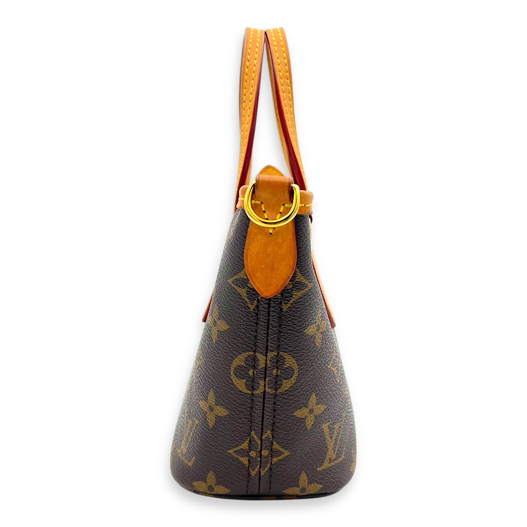 Neverfull Top Handle Bag BB Brown in Monogram Coated Canvas, Gold hardware - Image 4