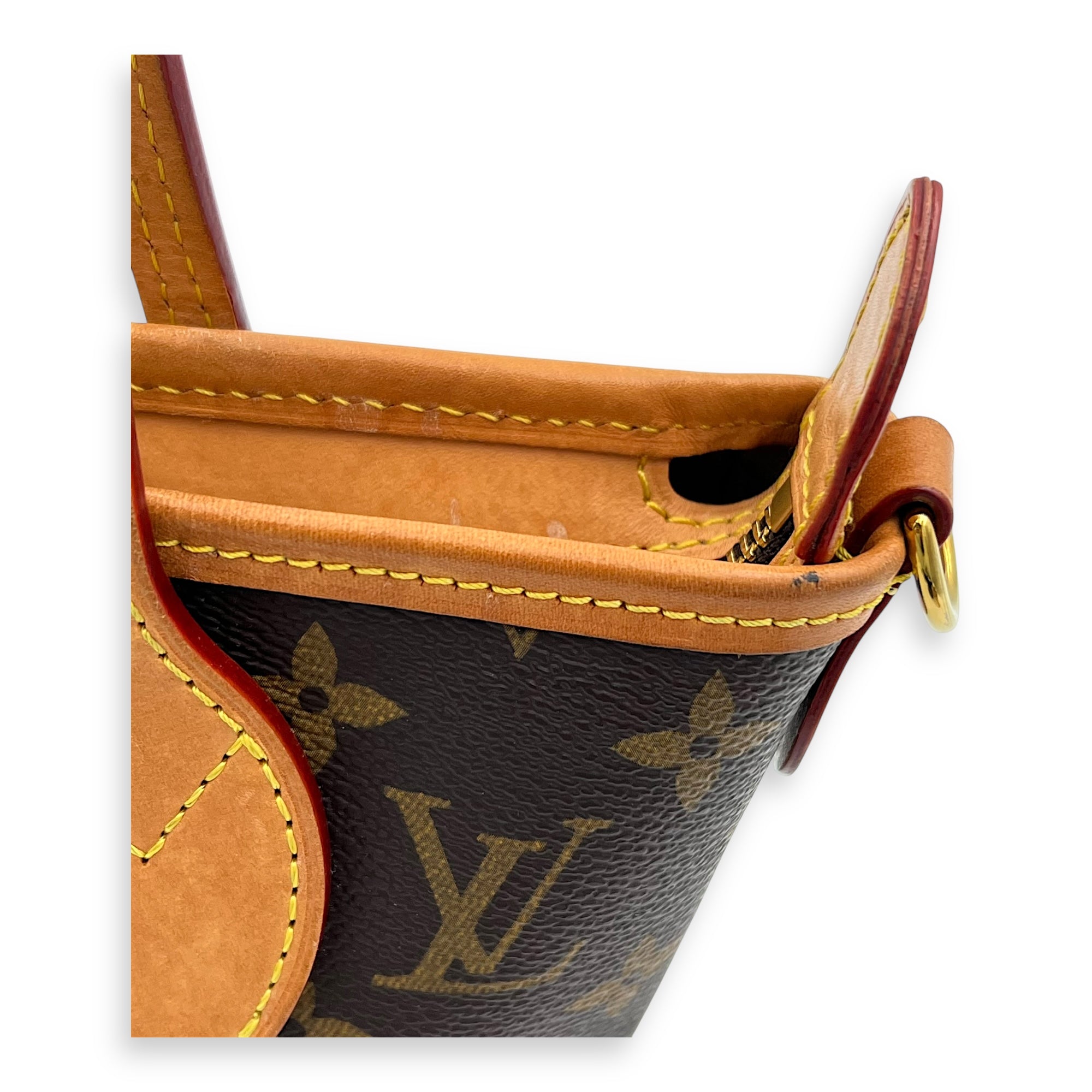 Neverfull Top Handle Bag BB Brown in Monogram Coated Canvas, Gold hardware - Image 10