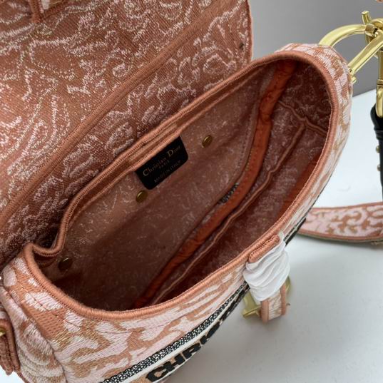 Saddle Bag Metallic Pink Dior Brocart Embroidery - Image 8