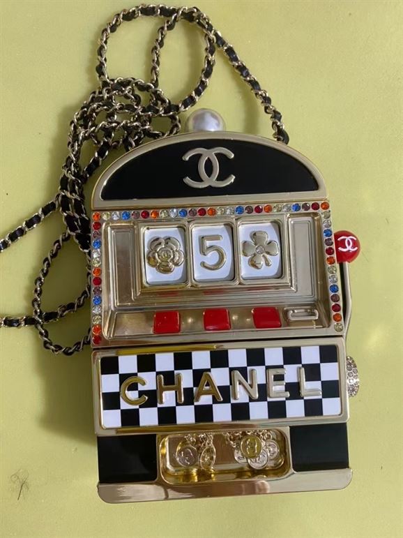 Slot Machine Minaudiere Black, Gold, White & Red - CB025 - Image 4
