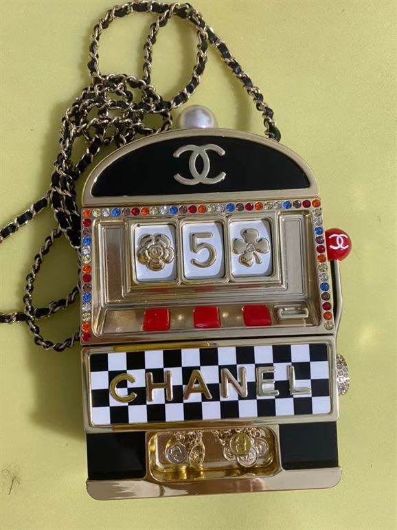 Slot Machine Minaudiere Black, Gold, White & Red - CB025 - Image 8