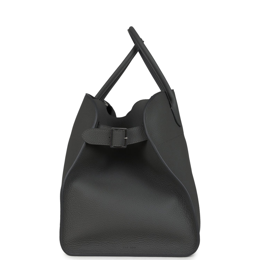 The Row Soft Margaux 17 Bag Timouse Grey Calfskin Silver Hardware - Image 4