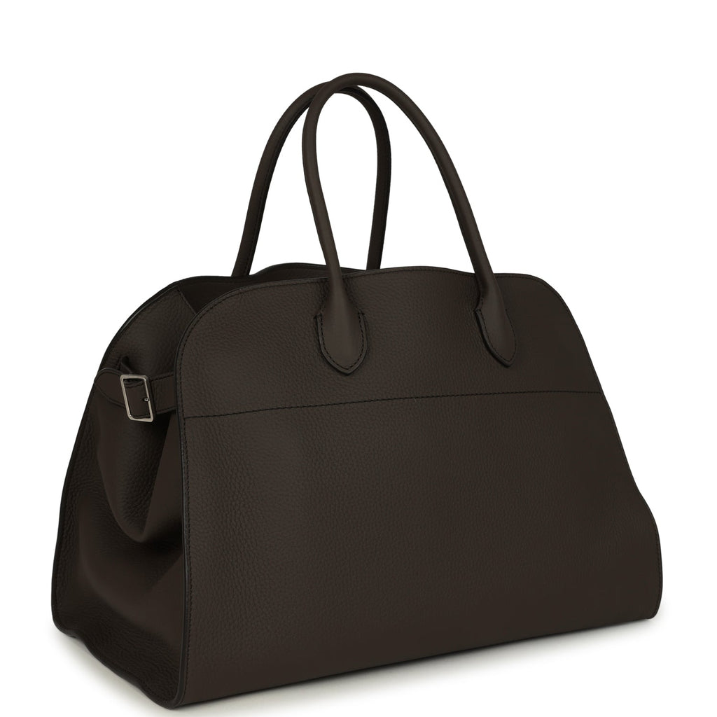 The Row Soft Margaux 15 Bag Mid Grey Calfskin Silver Hardware - Image 3