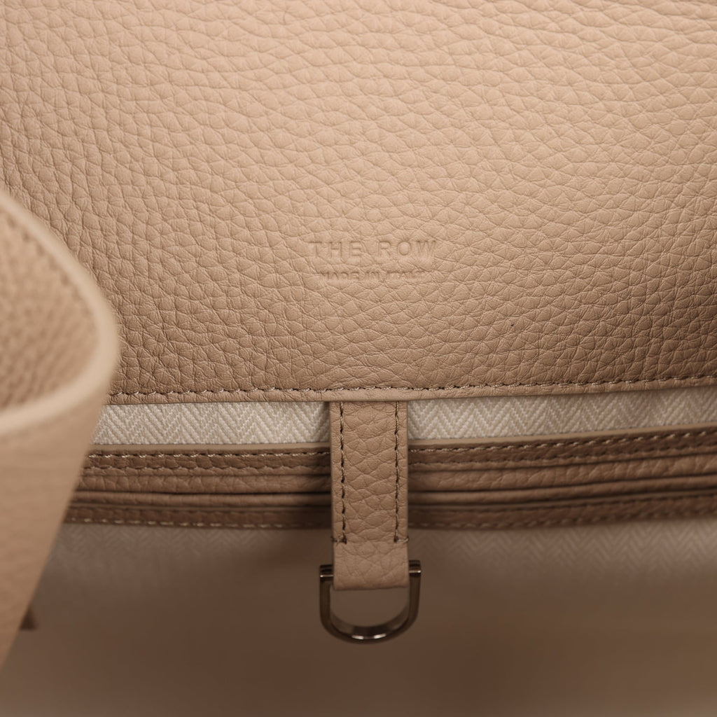 The Row Soft Margaux 15 Bag Dark Taupe Calfskin Silver Hardware - Image 9