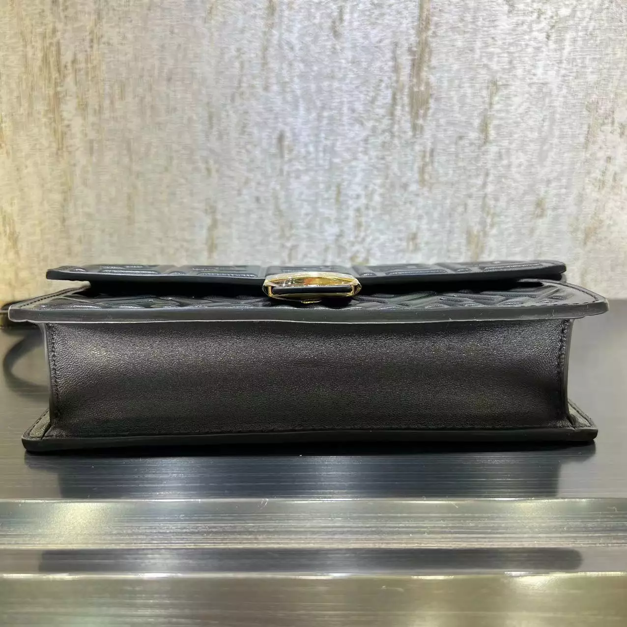 Wallet On Chain Baguette Black Nappa Leather - Repbags.ru - Image 5