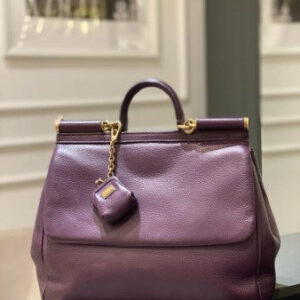 Dolce & Gabbana Purple Sicily Large Bag
