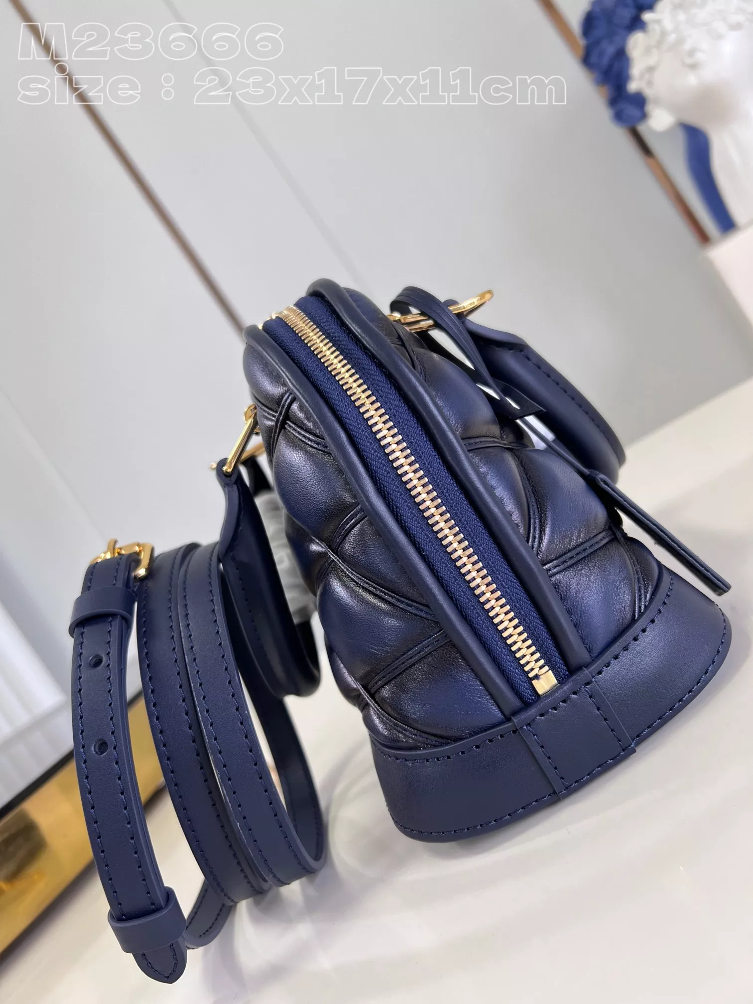LV Quilted Alma BB Top-Handle Bag Bleu Marine - ReplicaBags.is - Image 7