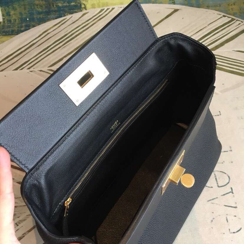 Hermes 24/24 29 Bag In Black Clemence Calfskin - Image 5
