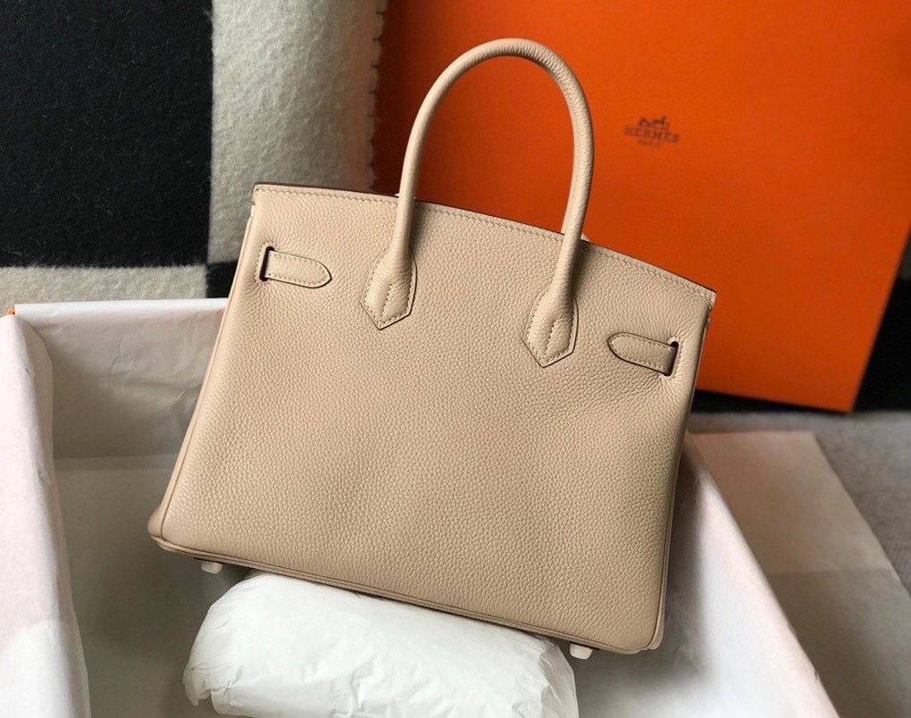 Hermes Birkin 30cm Bag In Trench Clemence Leather GHW - Image 3