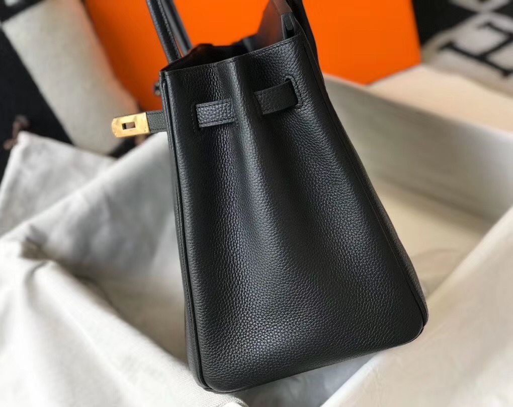 Hermes Birkin 35cm Bag In Black Clemence Leather GHW - Image 7