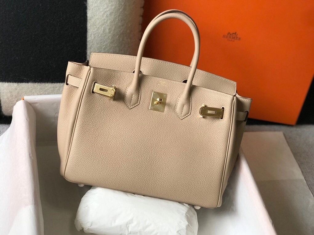 Hermes Birkin 35cm Bag In Trench Clemence Leather GHW - Image 4