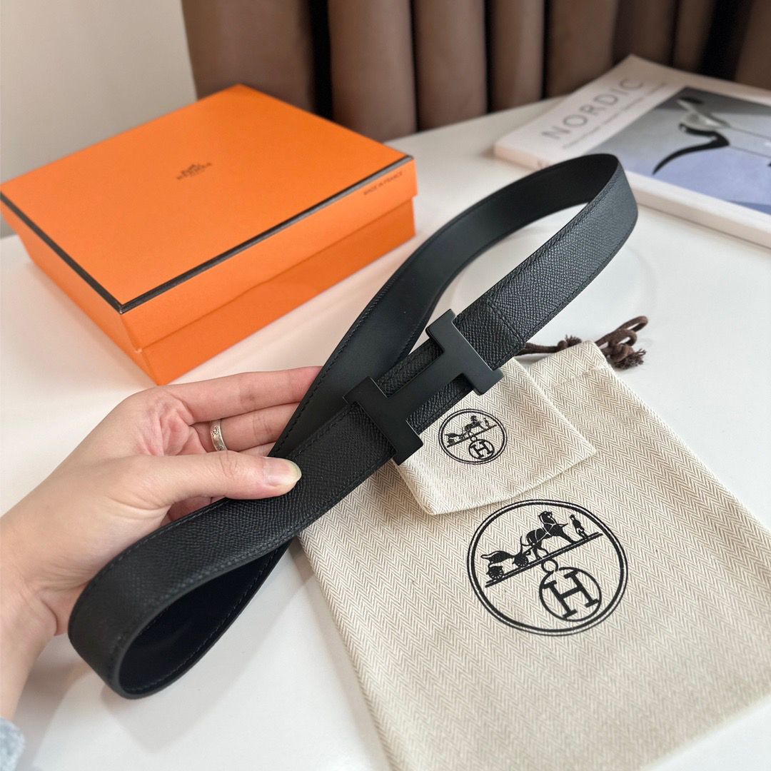 Hermes Constance Reversible Belt 32MM in Epsom Leather with Black Buckle - Image 5