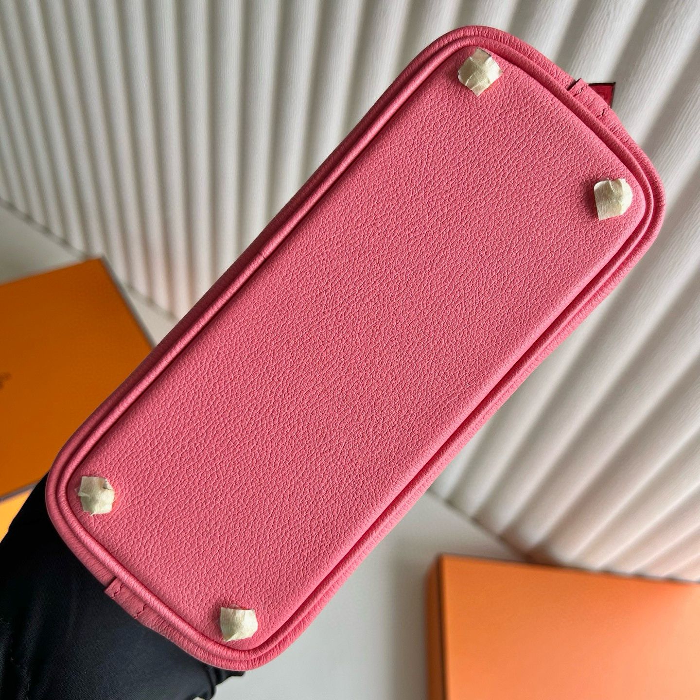 Hermes Bolide 1923 Mini Handmade Bag in Rose Azalee Chevre Mysore Goatskin - Image 10