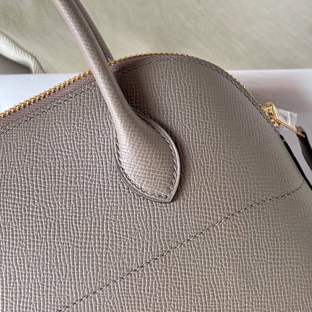 Hermes Bolide 1923 27 Handmade Bag In Gris Asphalt Epsom Calfskin - Image 5