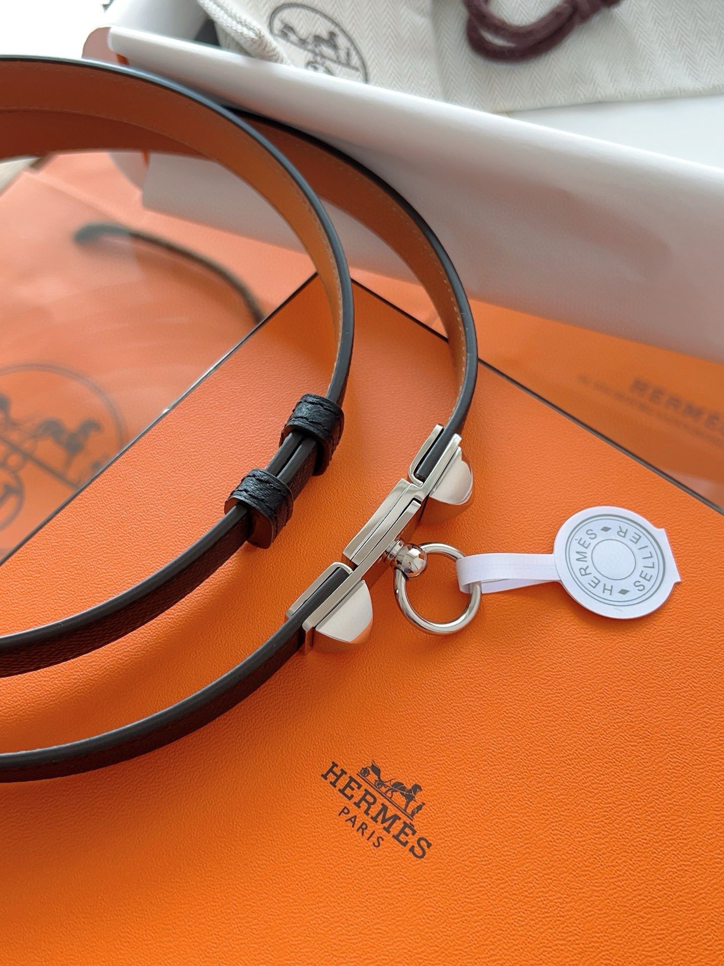 Hermes Rivale 18 Belt in Black Epsom Calfskin - Image 10