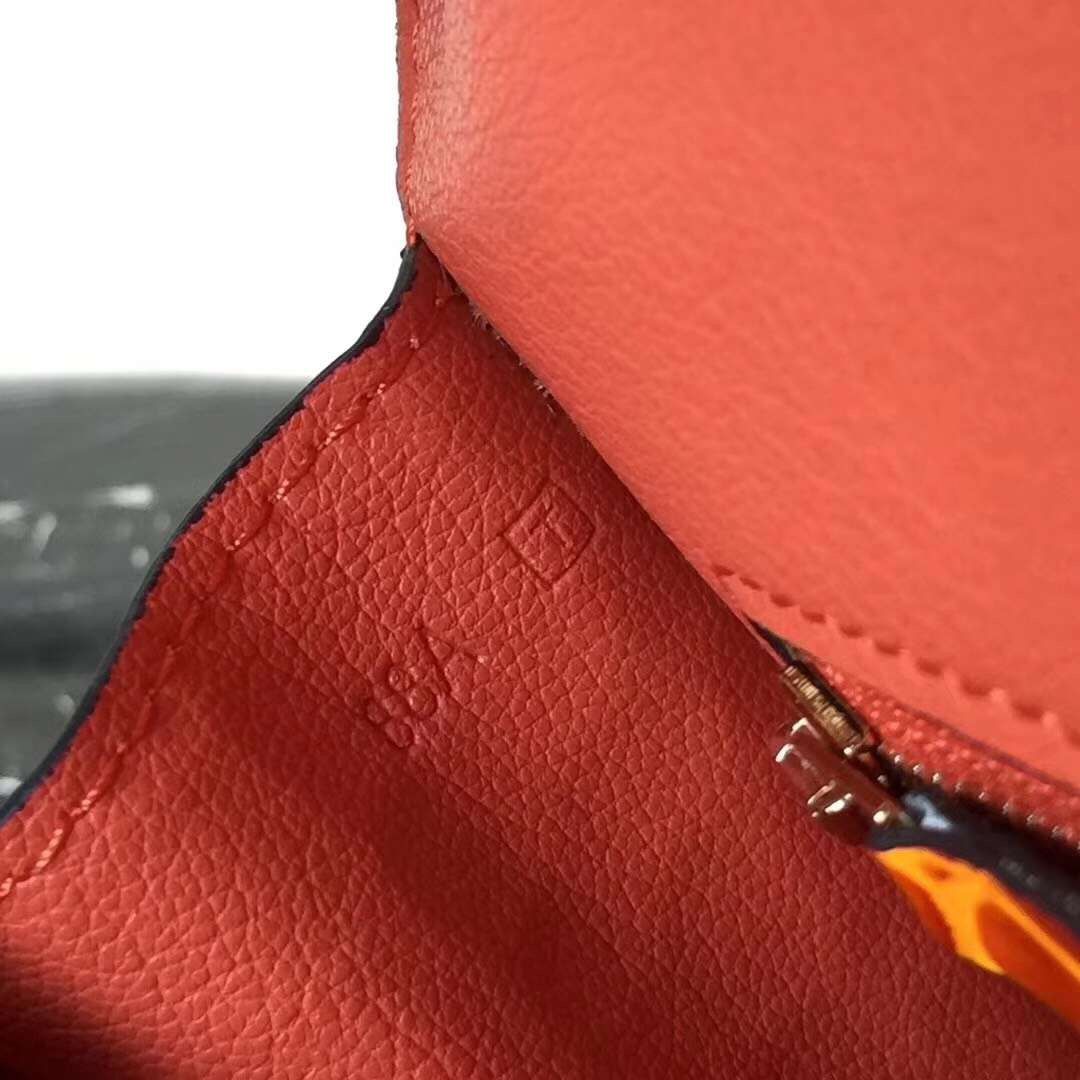 Hermes Orange Constance MM 24cm Crocodile Bag - Image 9