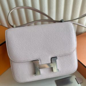 Hermes Constance 18 Handmade Bag in Rose Darling Chevre Mysore Leather