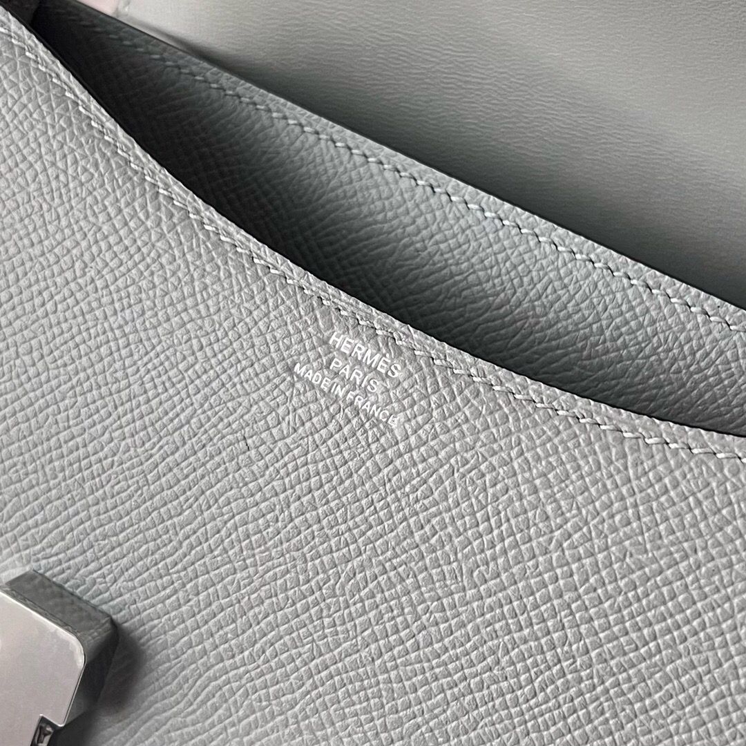 Hermes Constance 18 Handmade Bag in Gris Mouette Epsom Calfskin - Image 7