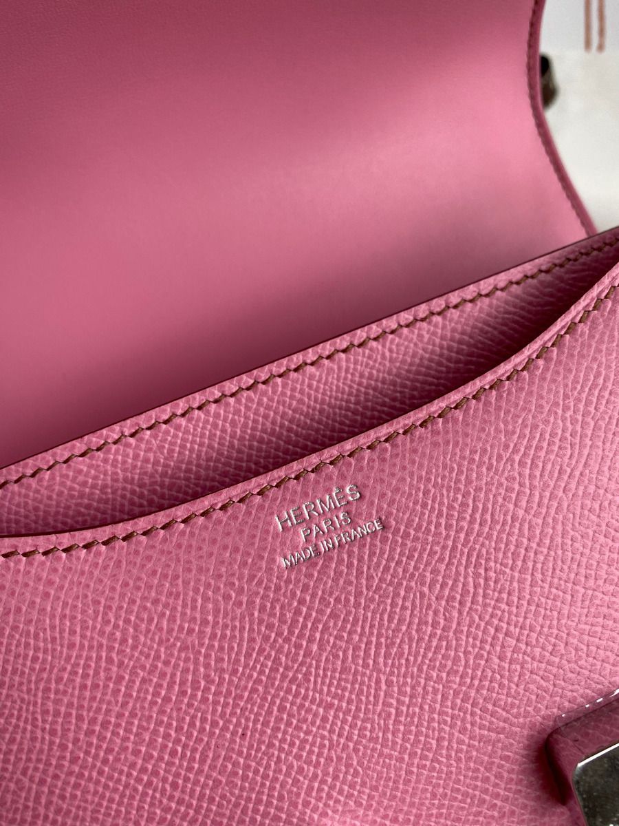 Hermes Constance 18 Handmade Bag In Pink Epsom Calfskin - Image 7