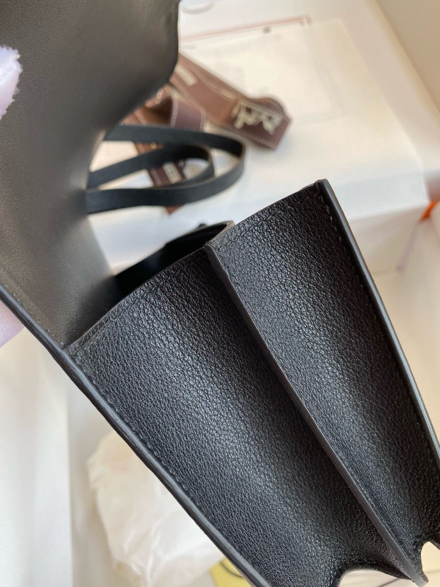 Hermes Constance Enamel 18 Handmade Bag In Black Swift Calfskin - Image 10