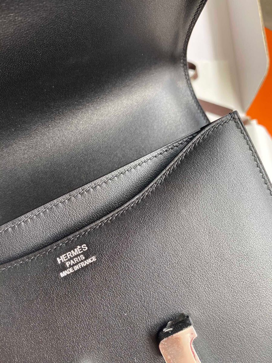Hermes Constance 18 Handmade Bag In Black Swift Calfskin - Image 9