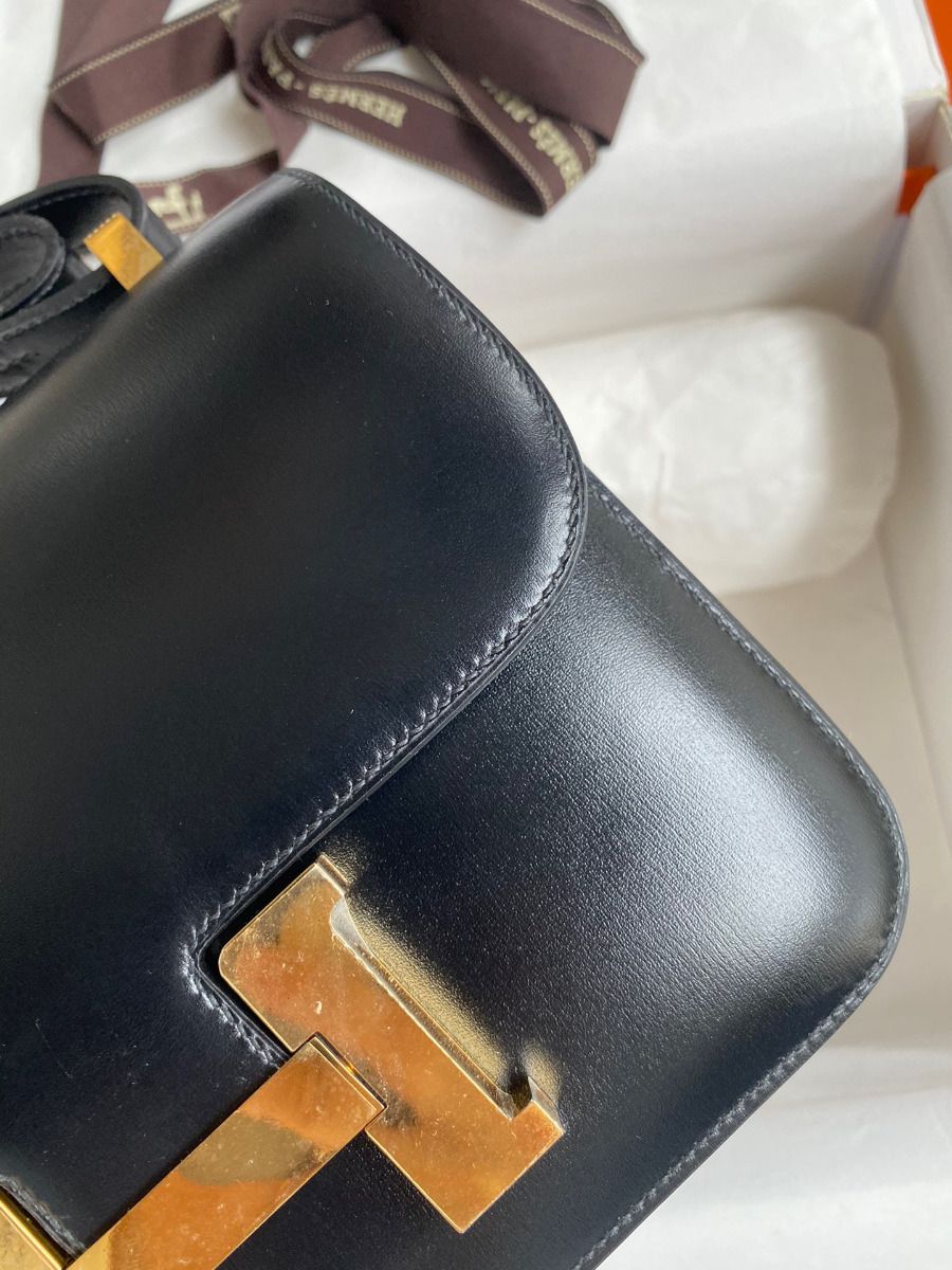 Hermes Constance 24 Handmade Bag In Black Box Calfskin - Image 5