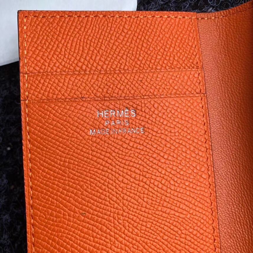 Hermes MC² Euclide Card Holder In Orange Epsom Leather - Image 4