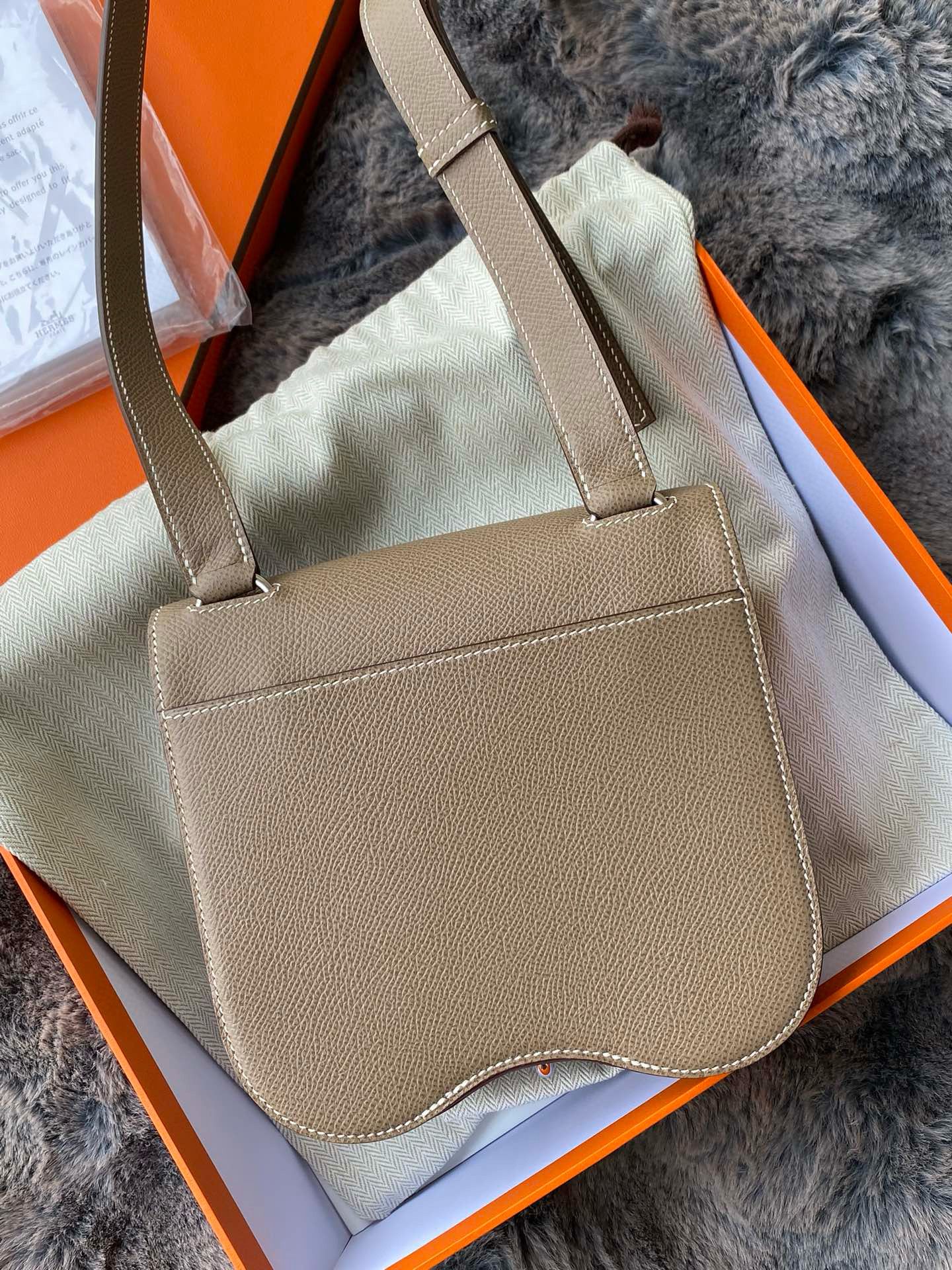 Hermes Della Cavalleria II Mini Bag in Taupe Epsom Calfskin - Image 6