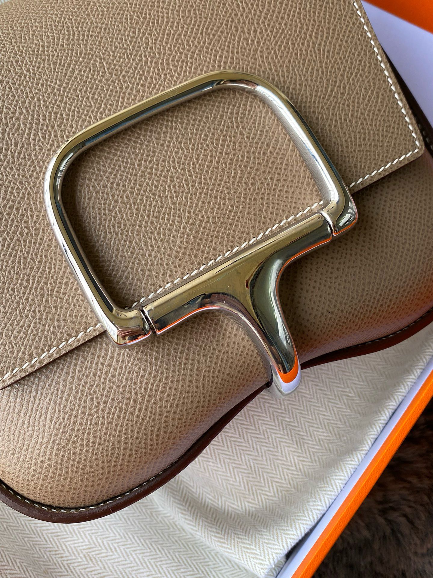 Hermes Della Cavalleria II Mini Bag in Taupe Epsom Calfskin - Image 8