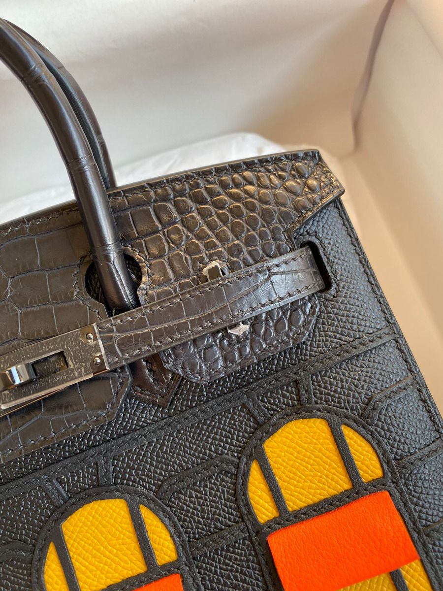 Hermes So Black Midnight Faubourg Birkin 20 Sellier Limited Edition Bag - Image 6