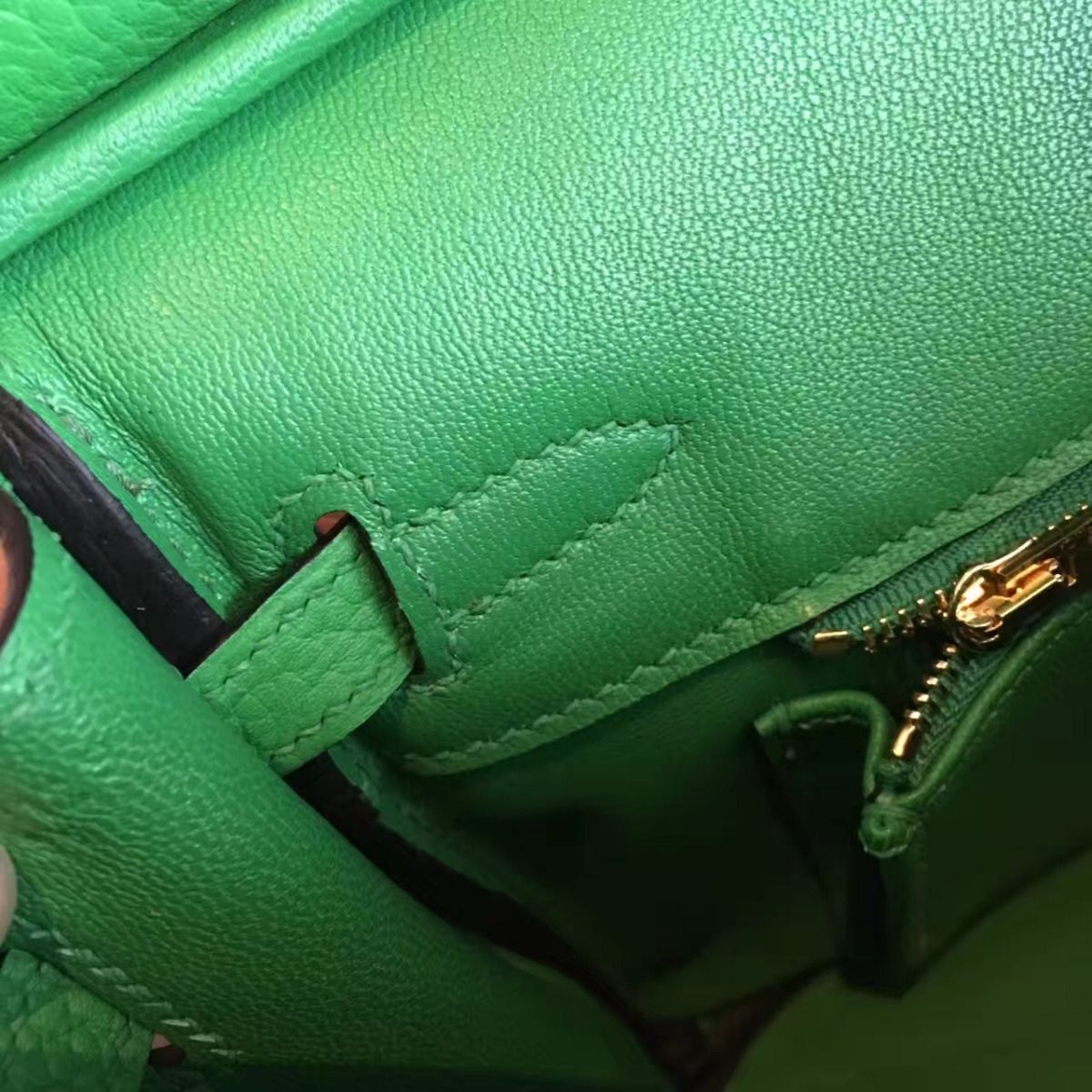 Hermes Birkin 25 Handmade Bag In Bambou Clemence Leather - Image 9